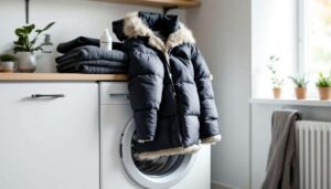 Dodaj 4 krople i włóż kurtkę do bębna. Puchówka będzie jak nowa – bez zbitego puchu i zapachu stęchlizny