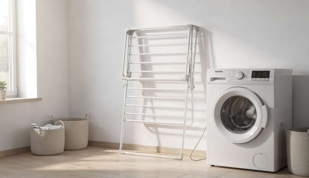 Składany suszak z IKEA, który po złożeniu znika za drzwiami – kosztuje grosze