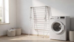 Składany suszak z IKEA, który po złożeniu znika za drzwiami – kosztuje grosze
