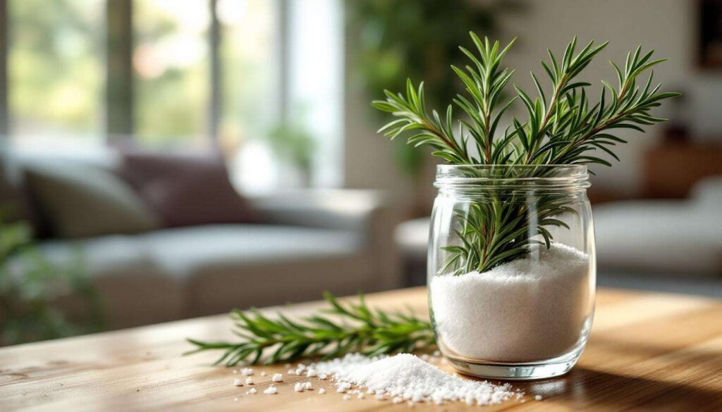 Ani odświeżacz, ani świeca: szklanka z rozmarynem i solą perfumuje mieszkanie