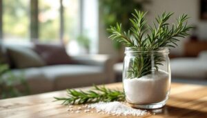 Ani odświeżacz, ani świeca: szklanka z rozmarynem i solą perfumuje mieszkanie