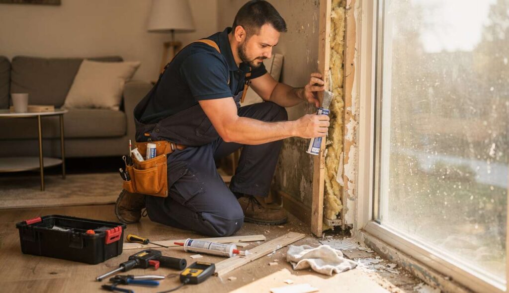 Wilgoć na ramach okiennych: trik hydraulika, który rozwiązuje problem natychmiast