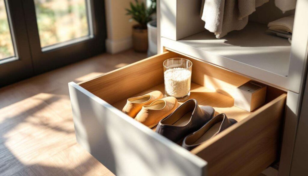 Wstaw szklankę z ryżem do szafy na buty: efekt po tygodniu zaskakuje