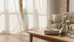 Trik z ręcznikiem odświeża firanki bez prania. Są bielutkie i pachną