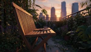 Ciosana ławeczka z Castoramy zrobi klimat, że nie ma lipy. Składana, zmieści się na tyci balkon