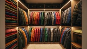 Co zrobić, aby grube płaszcze i kurtki nie zajmowały całej szafy? Metoda "na książki" może pomóc