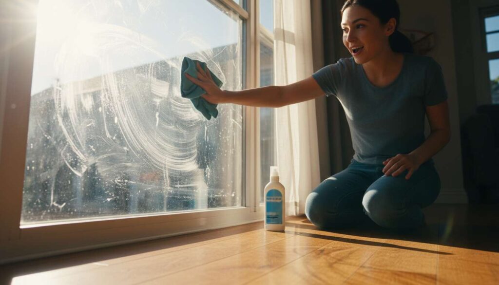 Słońce obnażyło smugi na szybach. Zmieniłam jedną rzecz i okna lśnią bez wysiłku
