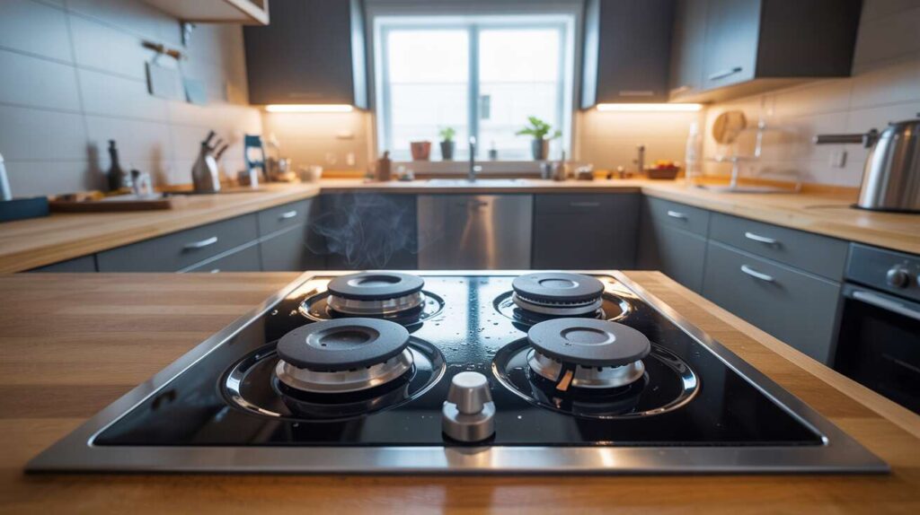 Wymieszaj z wodą i przetrzyj ruszt kuchenki. Tłuszcz i spalenizna odejdą bez użycia octu. Czyszczeni