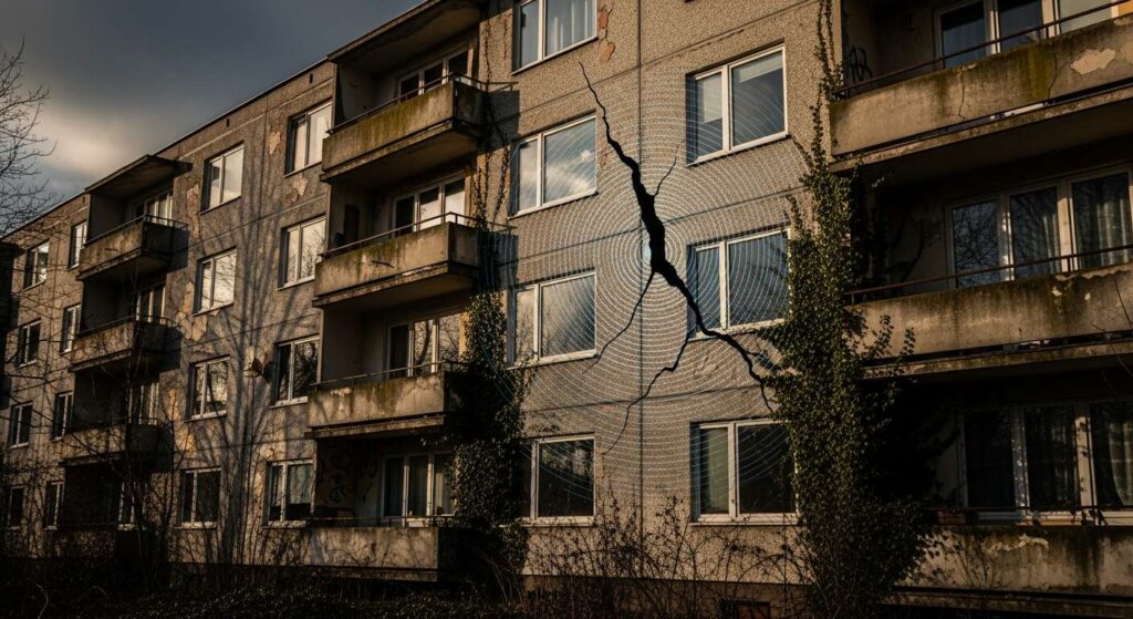 Bloki z wielkiej płyty z dużym problemem. Zacznie się od szumów i dźwięków w ścianach